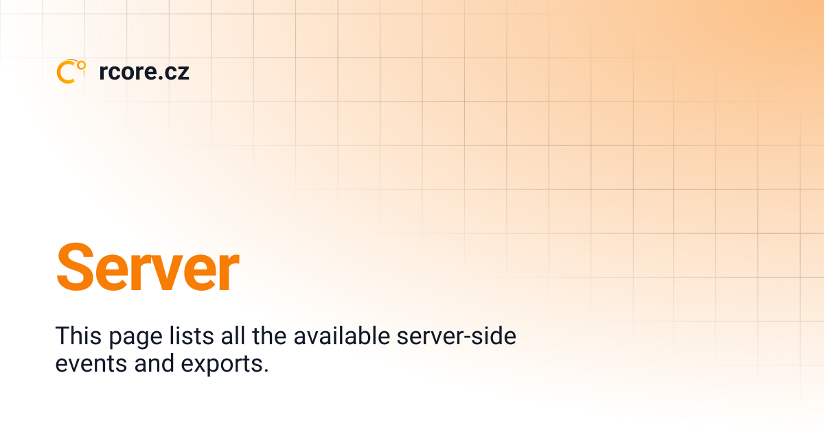 Server | rcore.cz